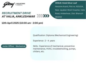 Godrej Chemical Limited Walk in Interview 2025