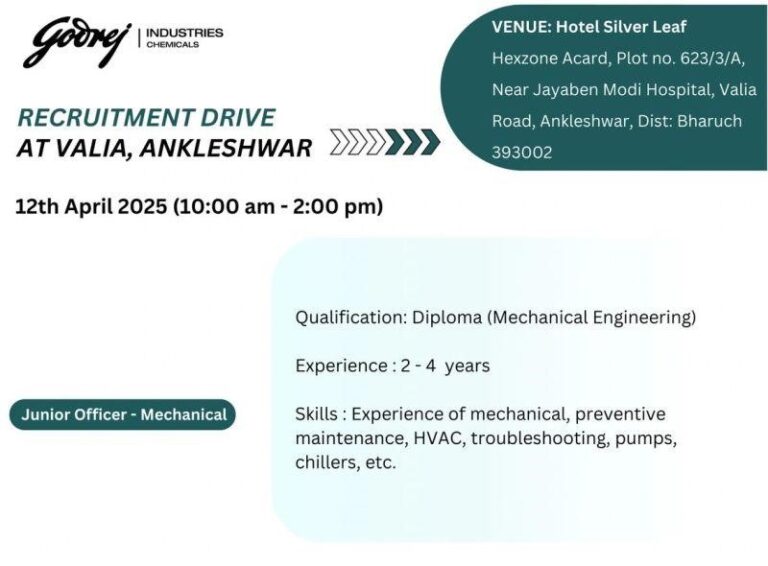 Godrej Chemical Limited Walk in Interview 2025