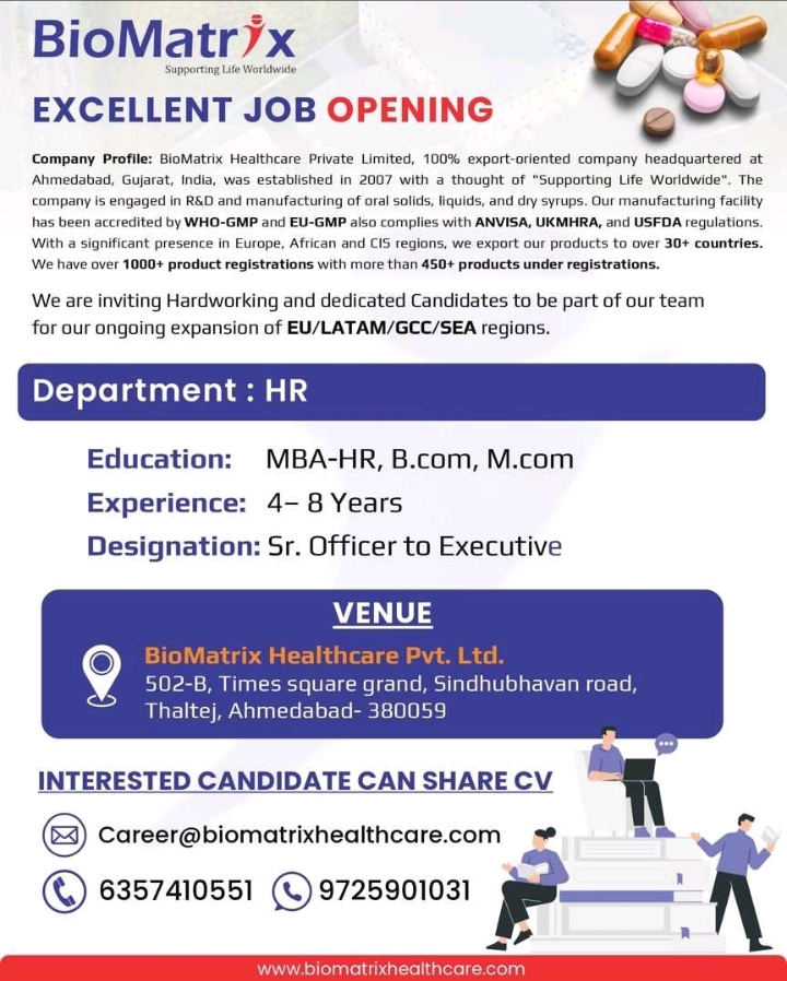 BioMatrix Healthcare latest Job 2025