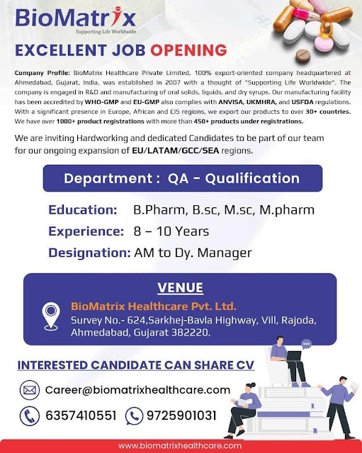 BioMatrix Healthcare Latest Job 2025