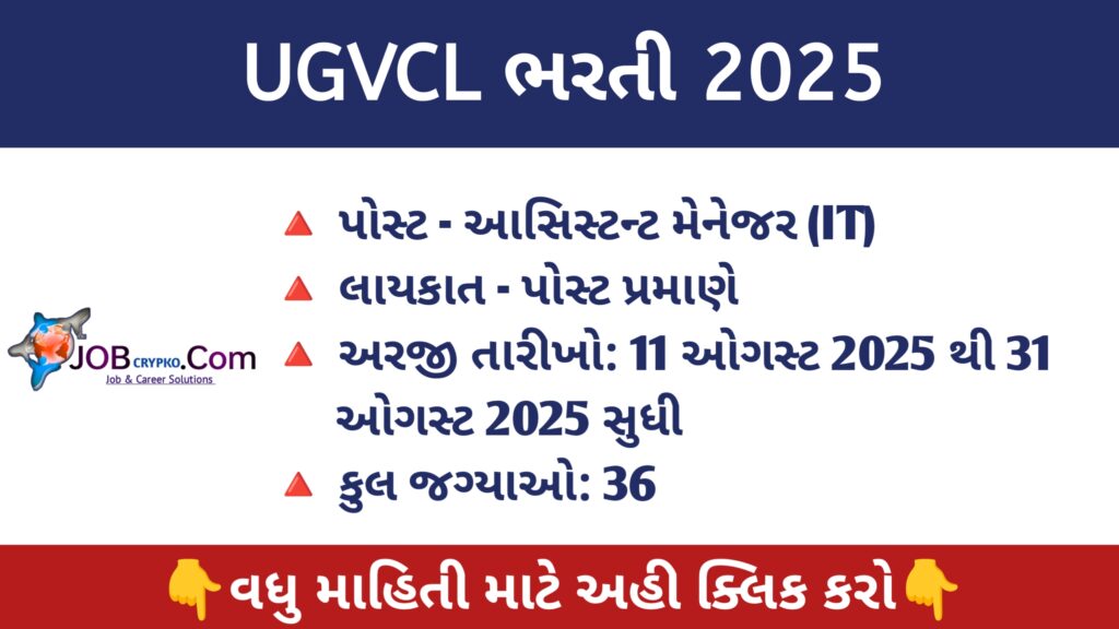UGVCL ભરતી 2025