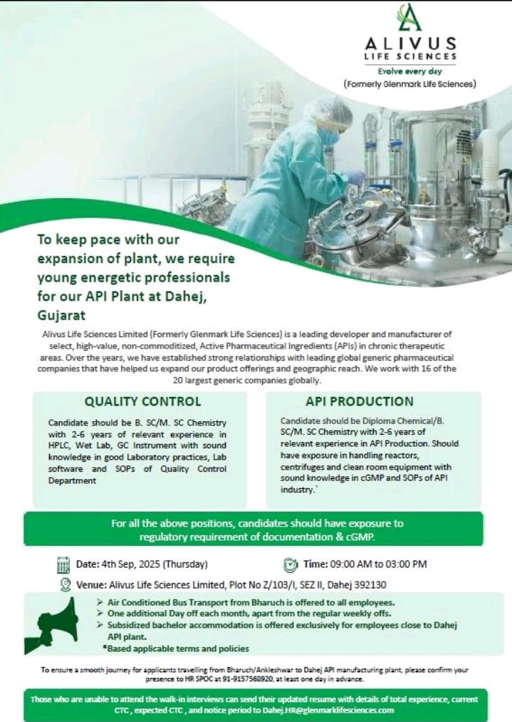 Alivus Life Sciences Walk-In Interview 2025