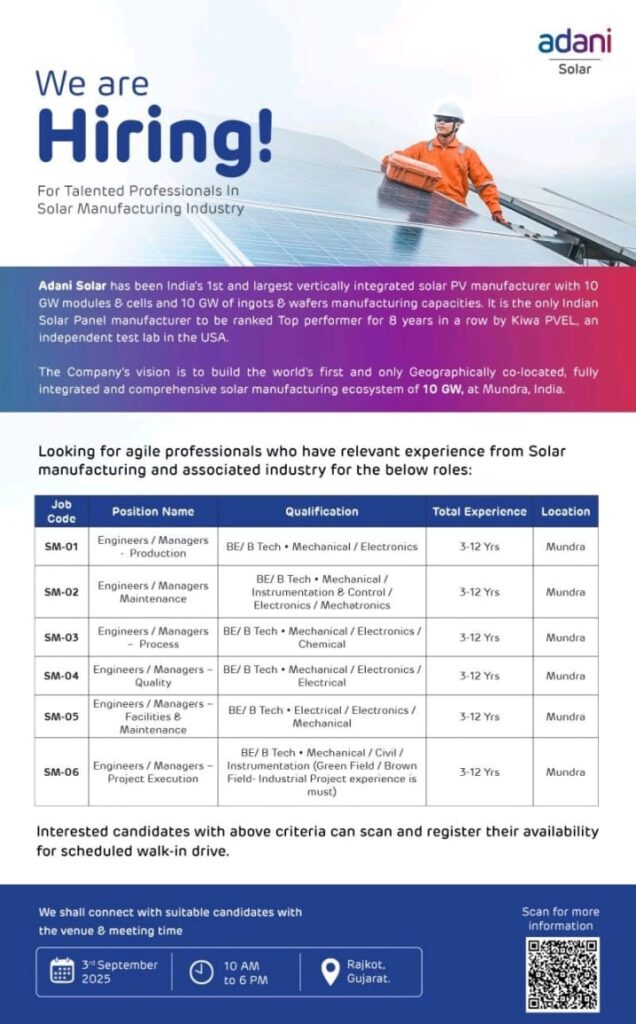 Adani Solar Walk-In Drive 2025