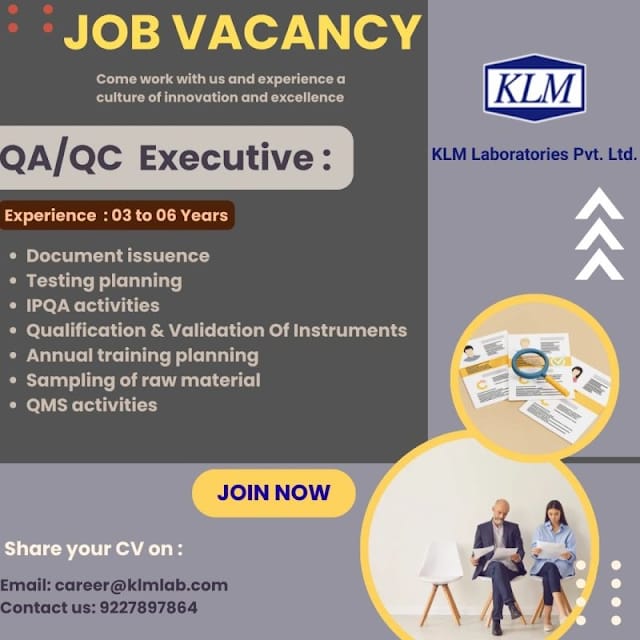 QA/QC Executive Job 
