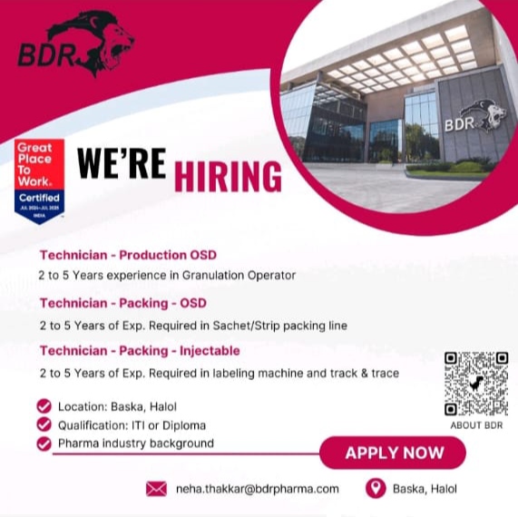 BDR Pharmaceuticals Latest Job 2025
