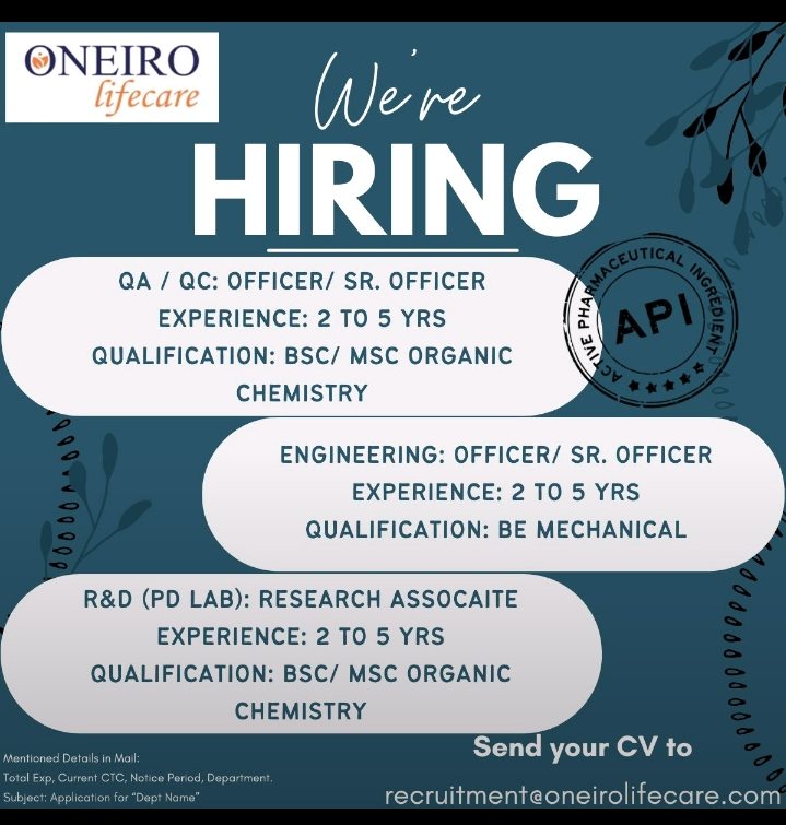 Oneiro Lifecare Careers 2025