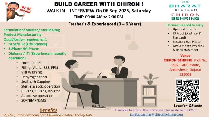 Bharat Biotech Walk-In Interview 2025