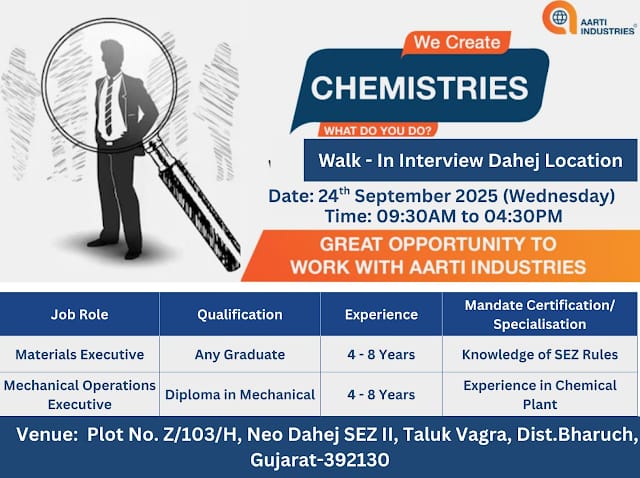 Aarti Industries Walk-In Interview 2025