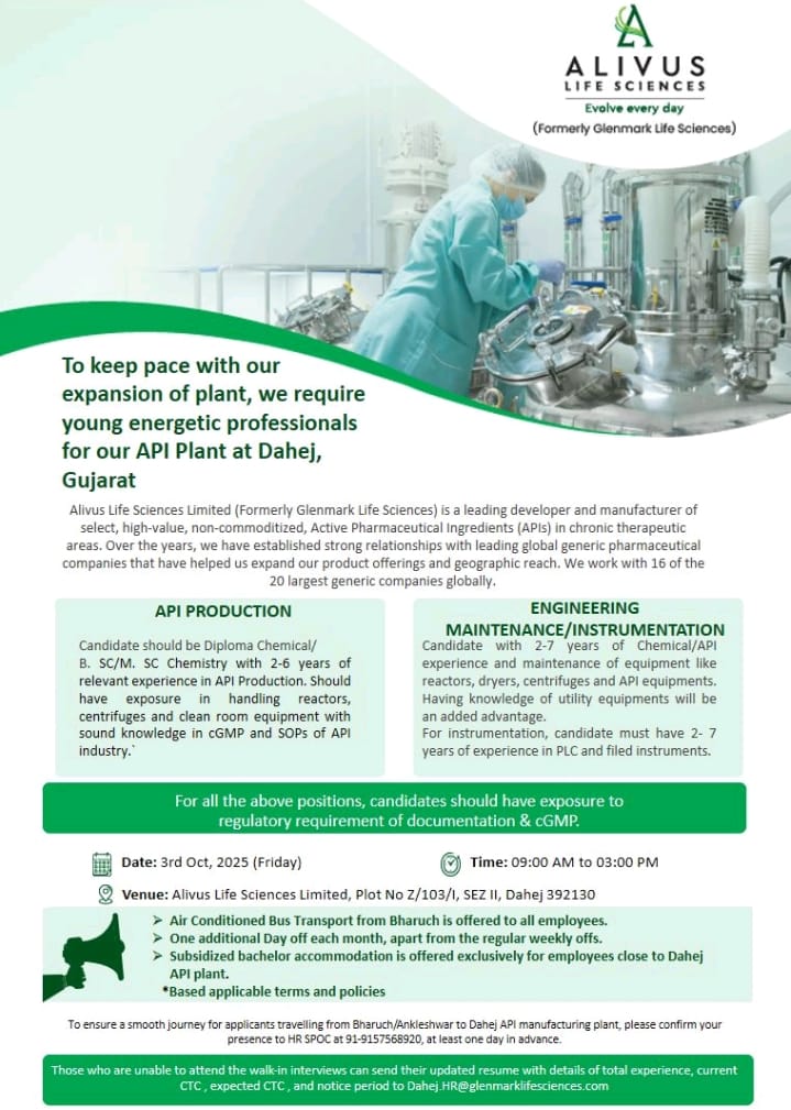 Alivus Life Sciences Walk in Interview 2025