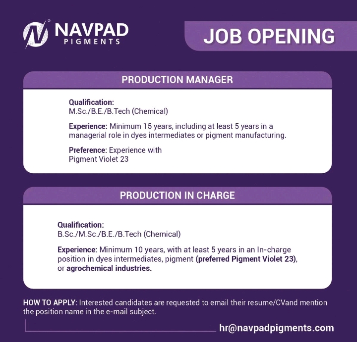 Navpad Pigments Job 2025