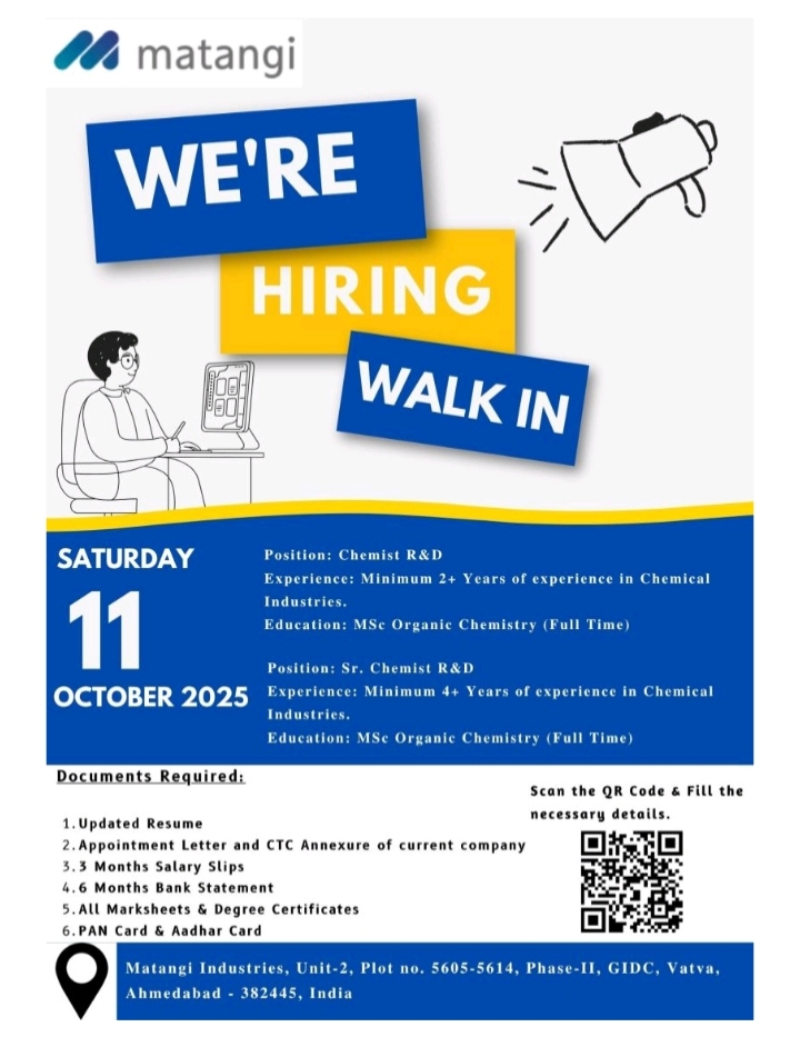 Matangi Industries Walk-in interview 2025